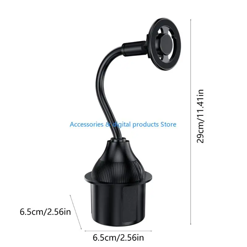 Suporte magnético para bebida 77JD com pescoço ganso ajustável e cabeça magnética