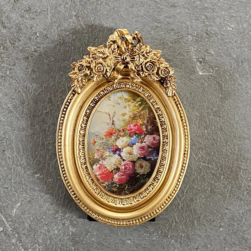 

Mutihome Room Decoration Photo Frame American Golden Bow Resin Photo Frame Table French Wedding Picture Frames Home Decor Items