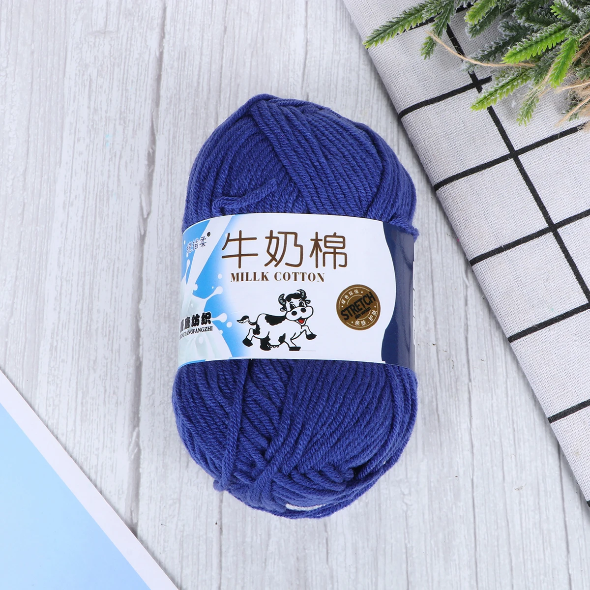 

50 G Scarf Milk Cotton Yarn Purple Bulky Thick for Knitting Crochet Office