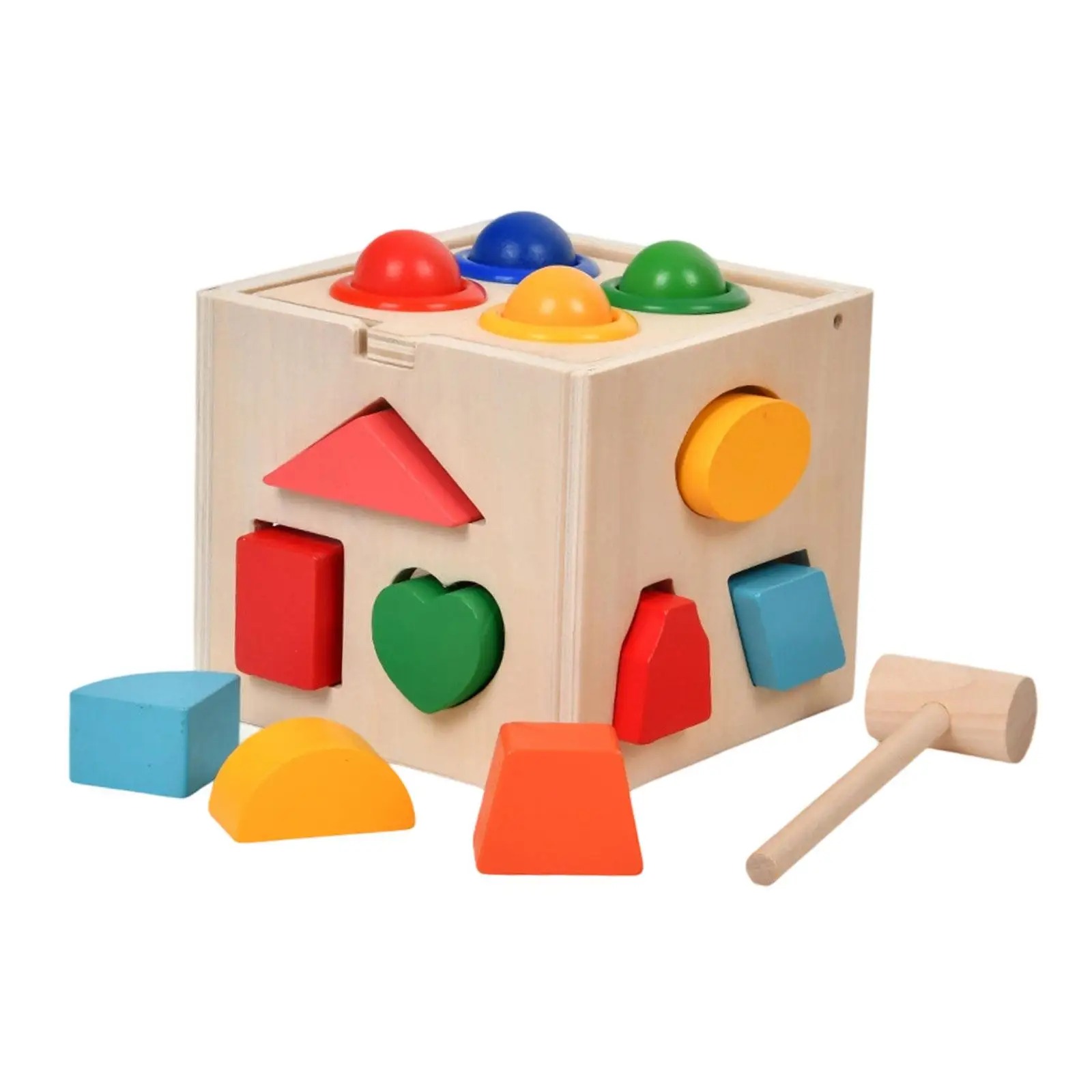 Boîte de tri de couleurs et de formes en bois, Cube de tri de formes, développement de la créativité et des compétences, jouet de motricité pour enfants