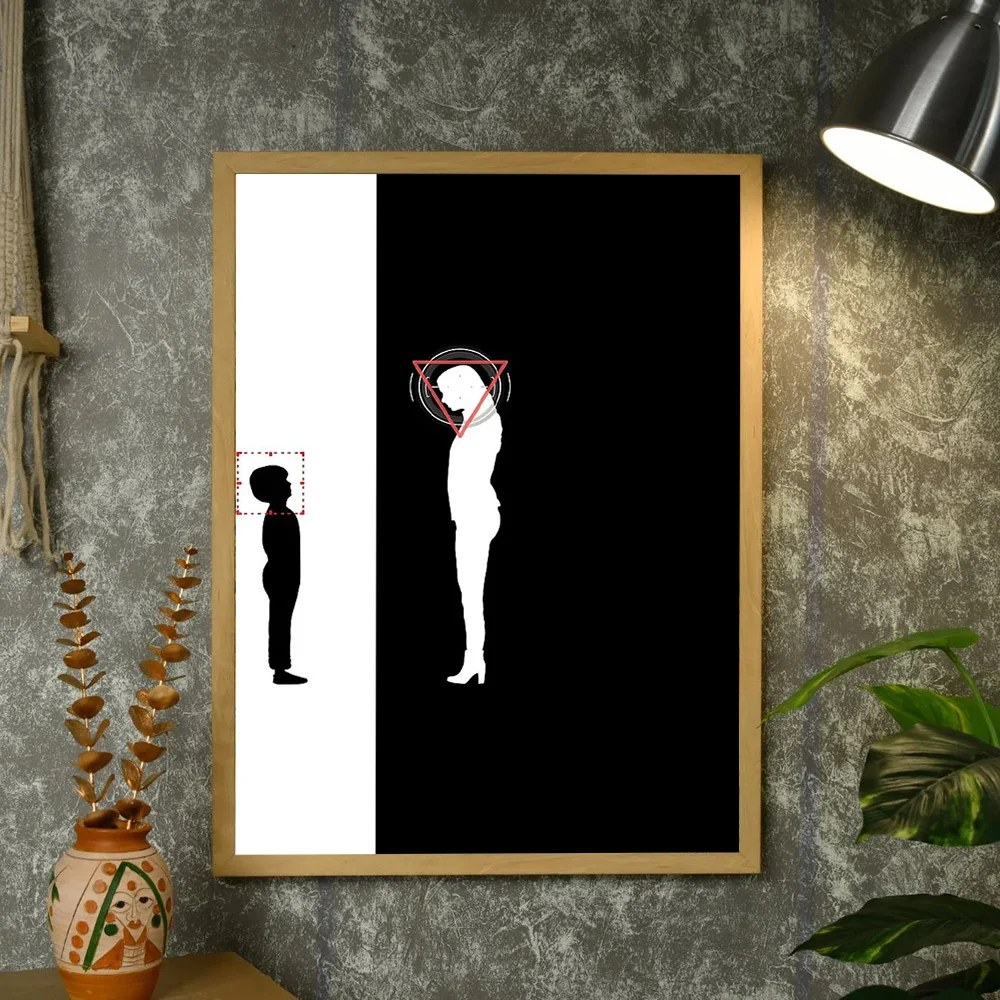 مجردة امرأة الشكل قماش جدار الفن الحد الأدنى صورة ديكور المنزل الحديث طباعة كبيرة الحجم العمل الفني المعاصر #4