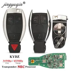 Jingyuqin NEC Remote Car Key Fob 315/433Mhz per Mercedes Benz C E S Class CLS W166 W169 W203 W204 W210 W211 W118 W171 W172 W220