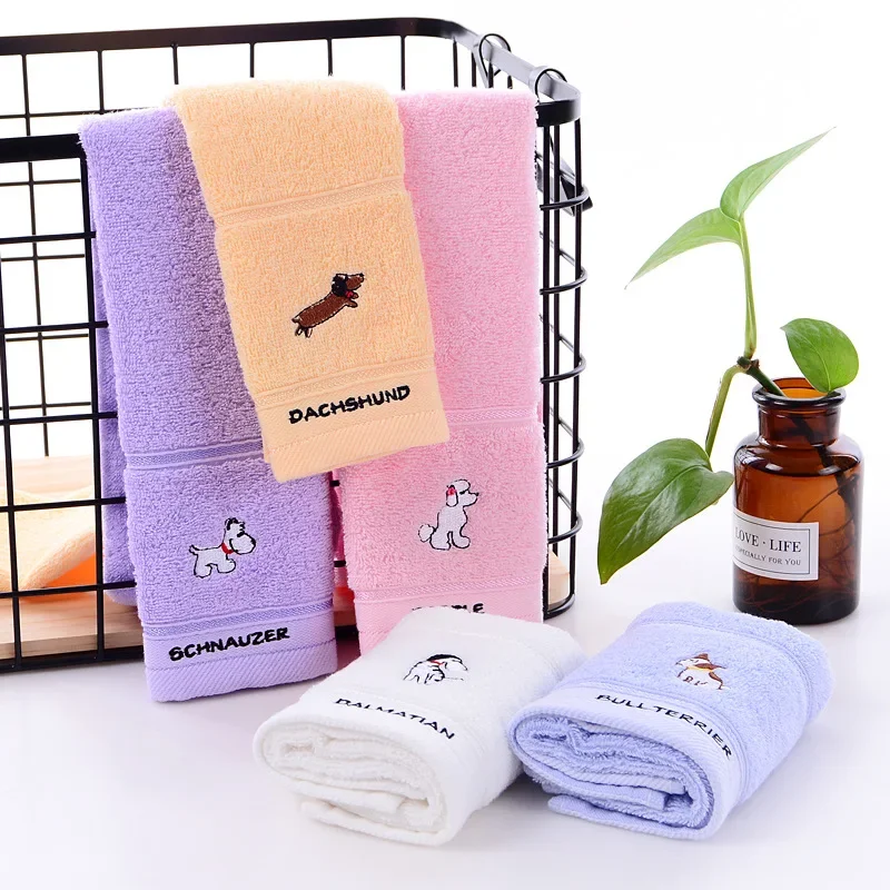 50x25cm Cartoon Cute Baby Towel Washed Face Towels All Cotton Water Absorption Towels Soft Children Bathing Hand Towel