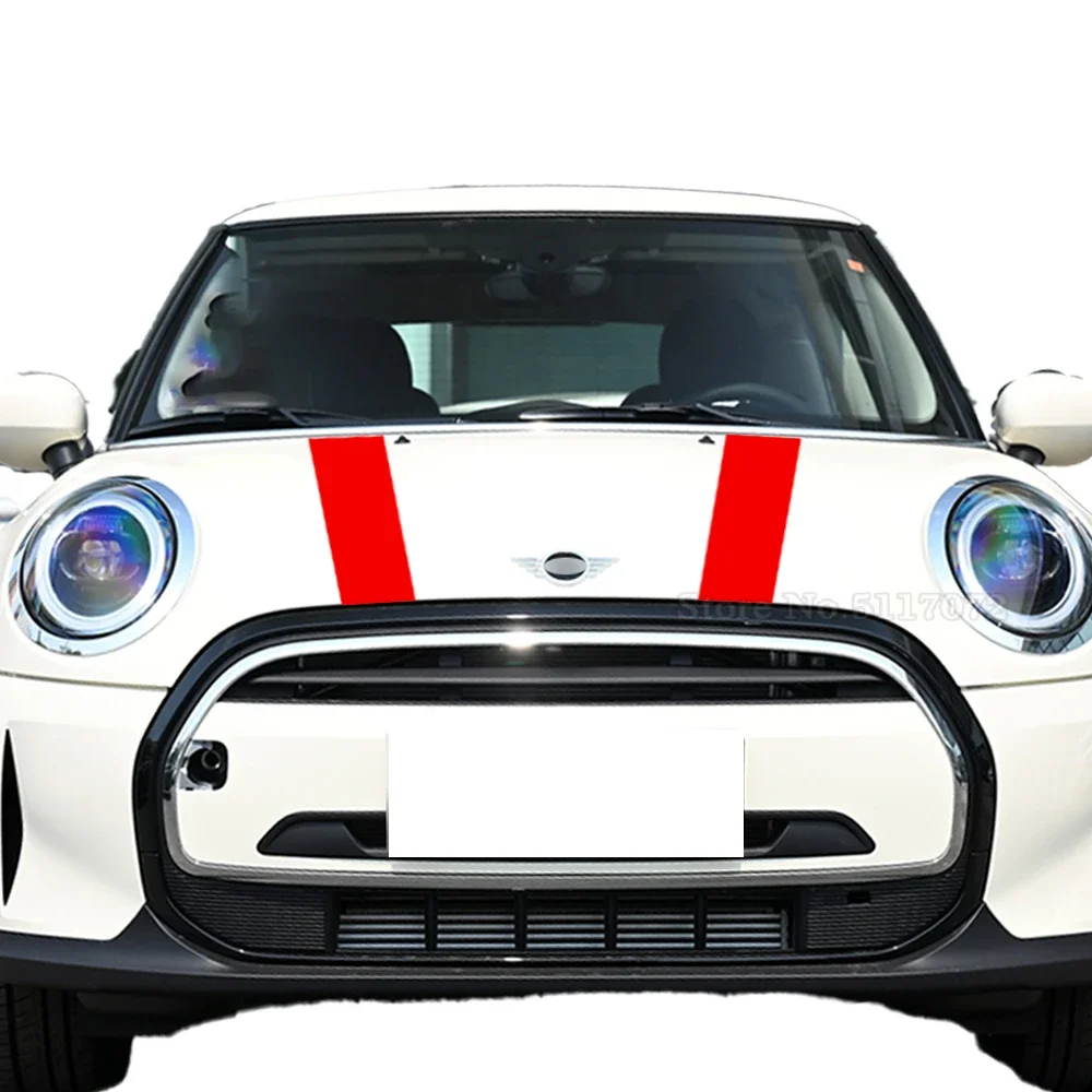 6 SZTUK dla MINI Cooper Styling R50 R53 R56 R55 Naklejka na maskę samochodu Czarna Biała Czerwona Naklejki winylowe Akcesoria