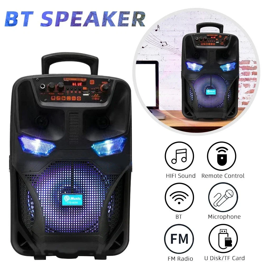 LOUD BLUETOOTH SPEAKER Wireless Portable Boombox FM Rechargeable Stereo System