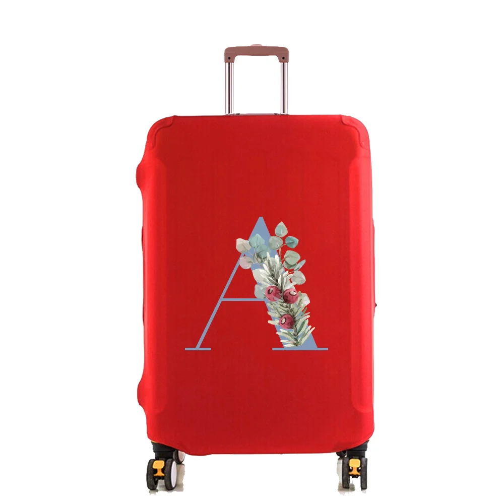 غطاء حقيبة الأمتعة حامي غطاء غبار مرن 18 ~ 28 بوصة الغطاء الواقي 2025 إكسسوارات السفر نمط الحروف الزرقاء #6