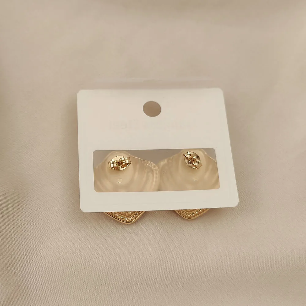 Charming Justice Fan-shaped Emerald Gold-plated 18K Women's Earrings, High Quality Waterproof Earrings, Wife Gifts