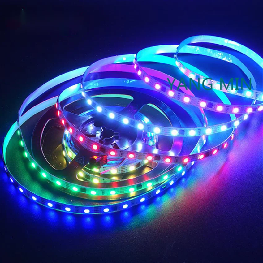 WS2818 DC12V 5050 SMD 30/60 leds/m external IC break point resume LED strip for decorative lighting