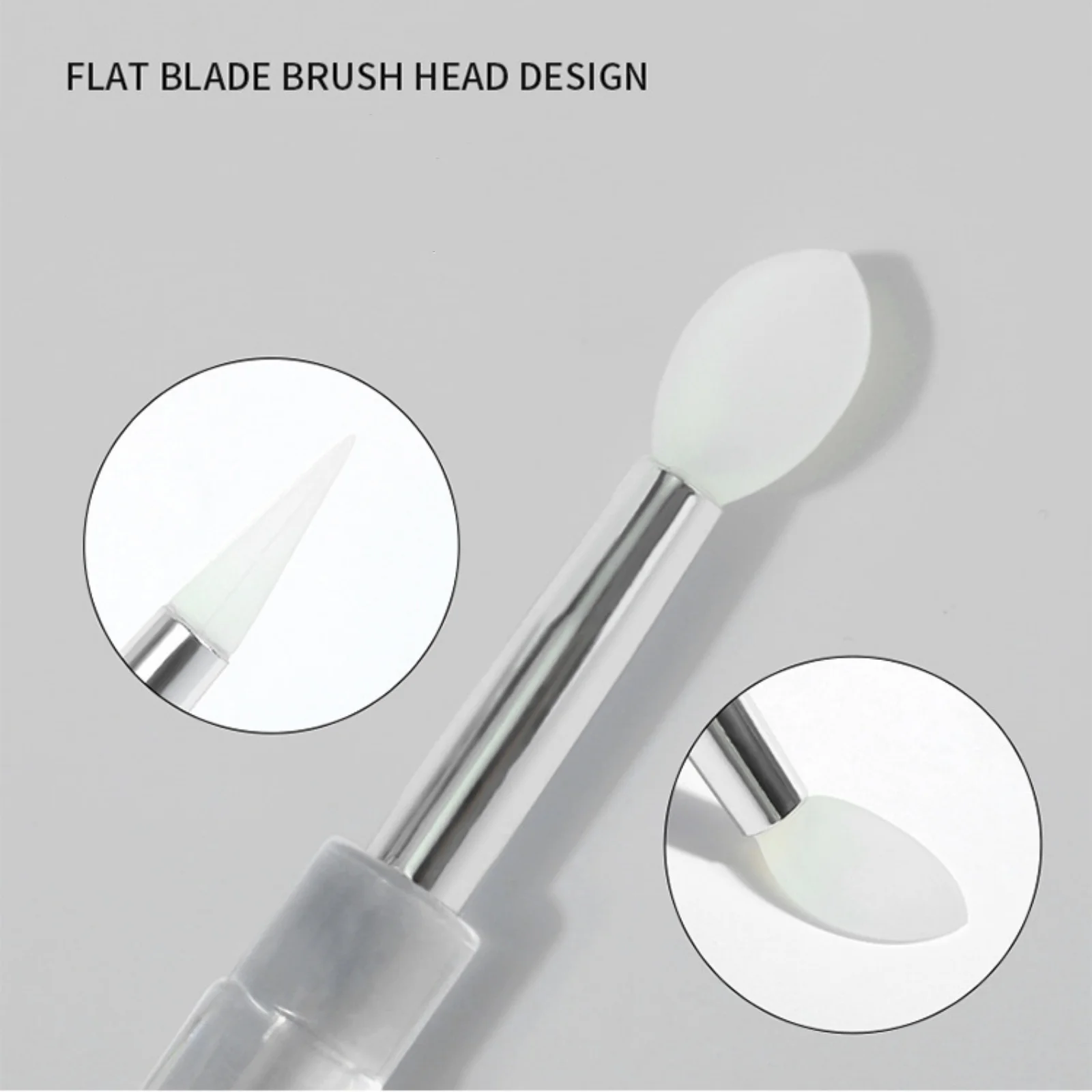 5 قطعة مسمار الفنون سيليكون قضيب العصي قابلة لإعادة الاستخدام الكروم بريق تطبيق مانيكير أداة جديدة سهلة Daub الصباغ سيليكون مسمار برو #6