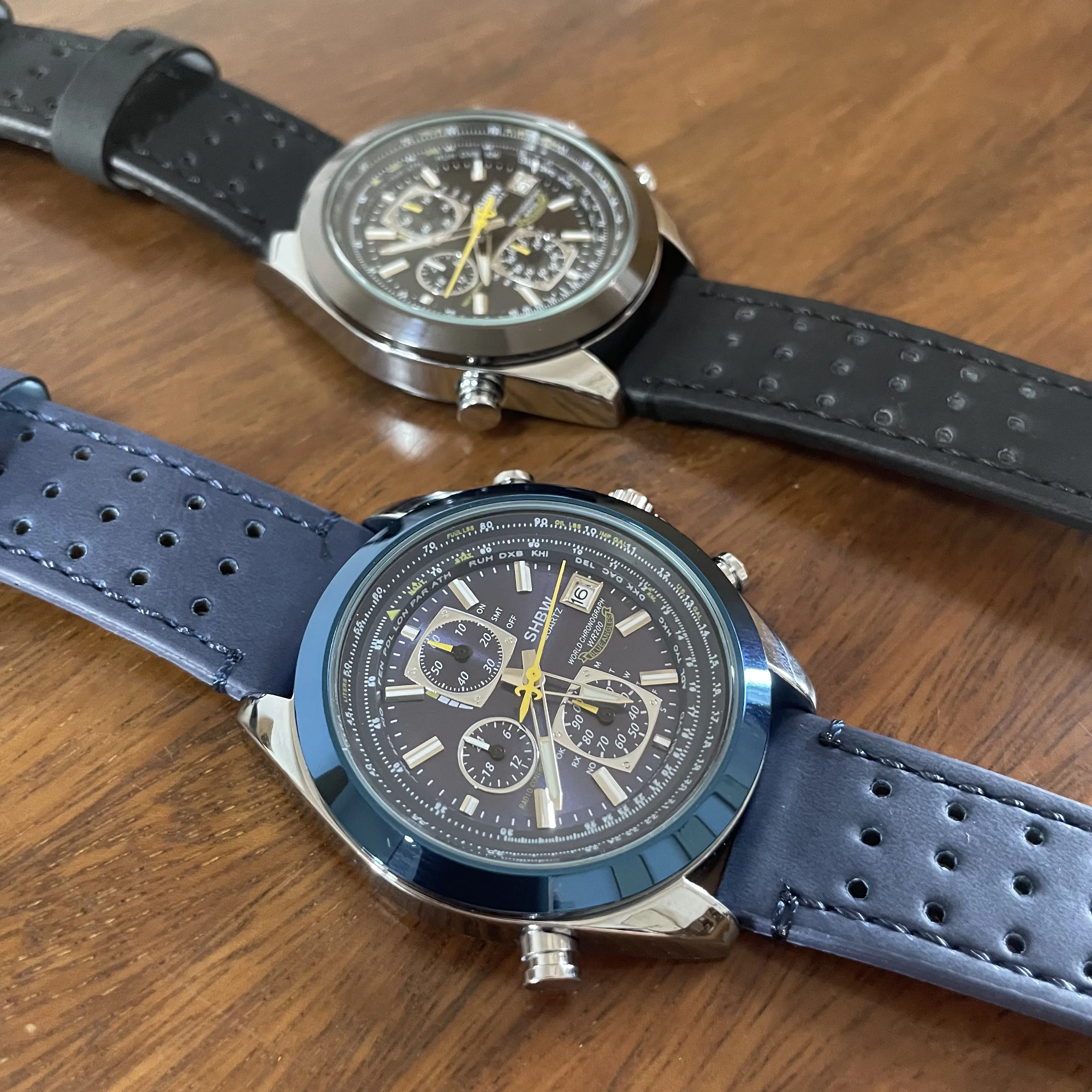 SHBW Orologio al quarzo da uomo Trend di lusso Calendario luminoso Orologio da polso automatico in acciaio crono multifunzione impermeabile