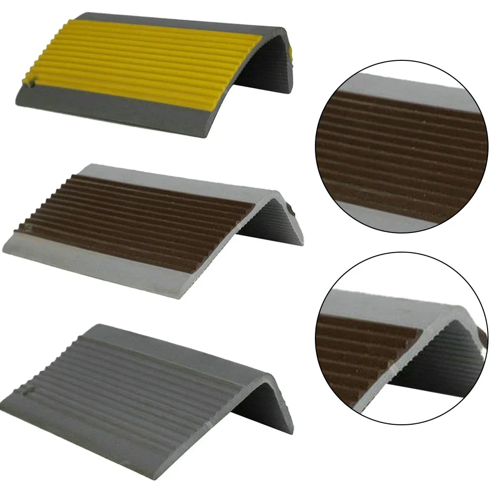 

1pc PVC Stair Nosing 100cm Stair Case Nosing PVC 5x2cm Tair Anti Slip Nosing Rubber Angle Step Edge L Shape Anti Slip Strips
