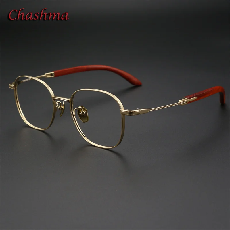 Chashma Top Quality Glasses Frame Men Titanium Light Optical Eyewear Designer Fashion Optic Myopia Degree Prescription Lens Male