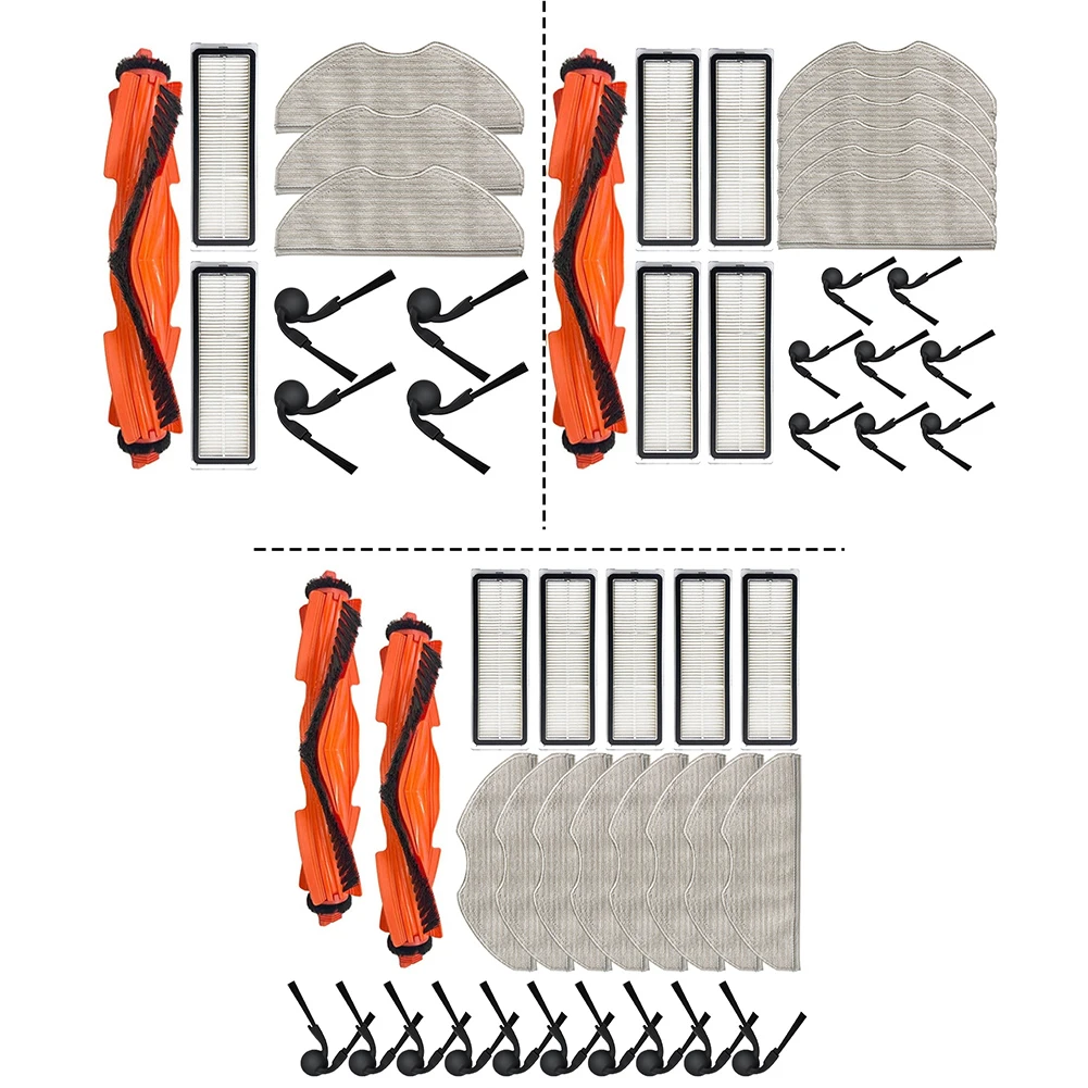 

Replacement Parts Kit For Xiaomi S40 OV81 Robot Vacuum, Main Brush Side Brushes Filters Mop Cloths Accessory Set