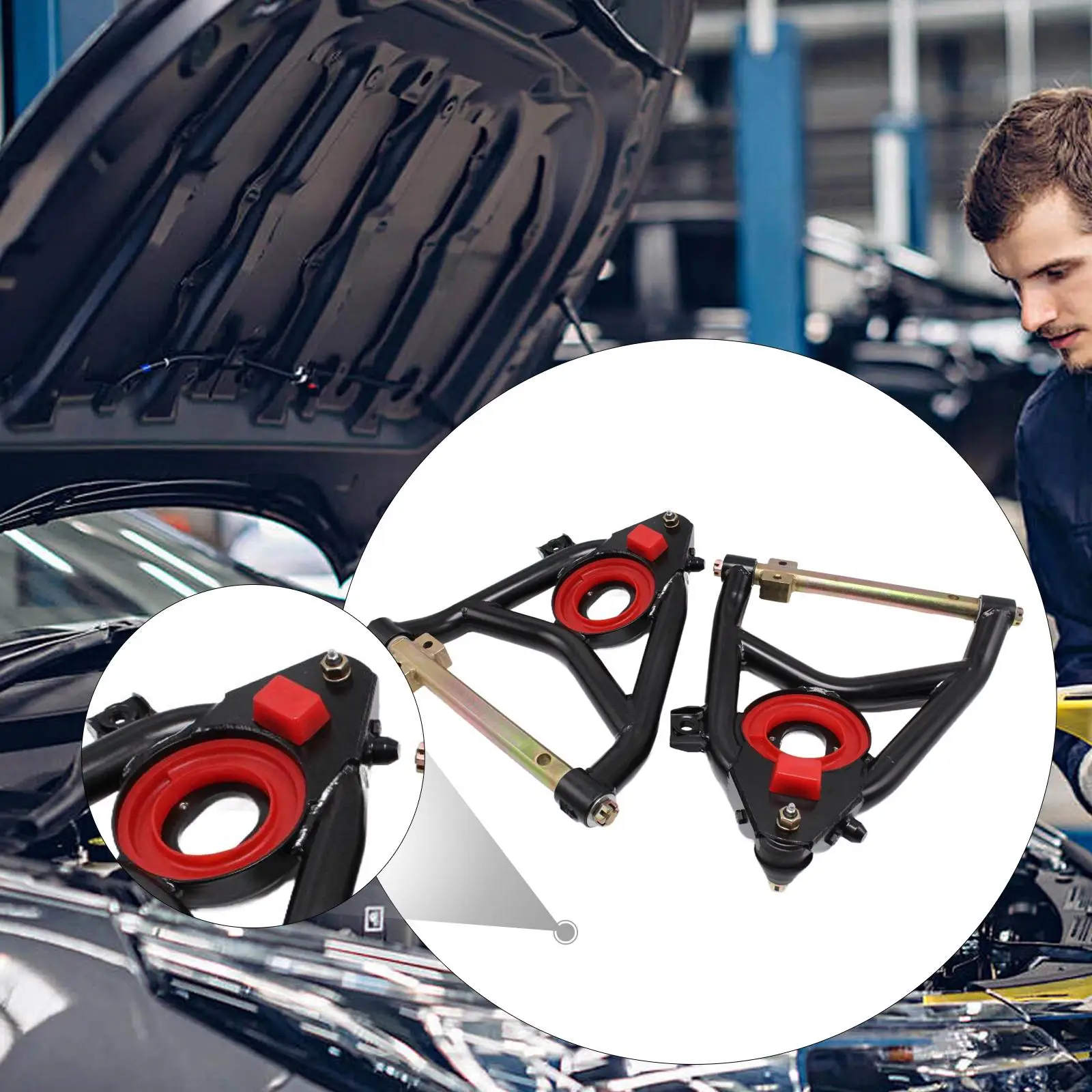 

Комплект верхних и нижних трубчатых рычагов подвески, усиленные аксессуары, прочная высокопрочная сталь, прямая замена для