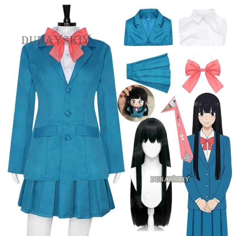 Anime Cosplay Kimi Mi Todoke Season 3 Kuronuma Sawako Costume From Me To You Season Wig JK School Uniforms Woman Lovely Suit