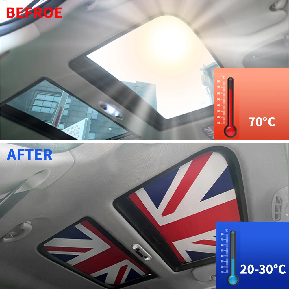 Cubierta de Parasol para techo de Coche, Protector solar UV para MINI Clubman F54, F55, F56, F60, Mini Cooper R56, R55, R60, R61