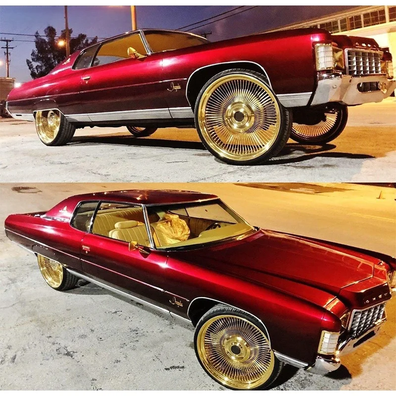 XINGTU Popular Spoke Rims Floating Center Caps Style 13 to 28 Inch All Chrome Wheel Gold Wire Wheels Spoke Wire Wheel