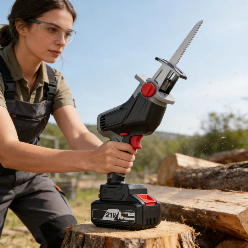

Rechargeable Lithium Battery Reciprocating Saw Saber Saw Small Mini Electric Saw Garden Outdoor Logging Water Pipe Steel RodTool
