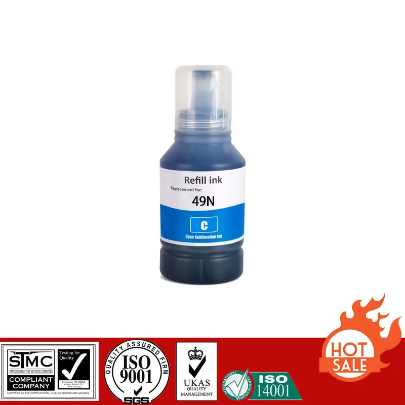 Recambio de tinta de sublimación Compatible, tinta de transferencia térmica para impresora T-49N T49N, Epson SureColor F170/F570