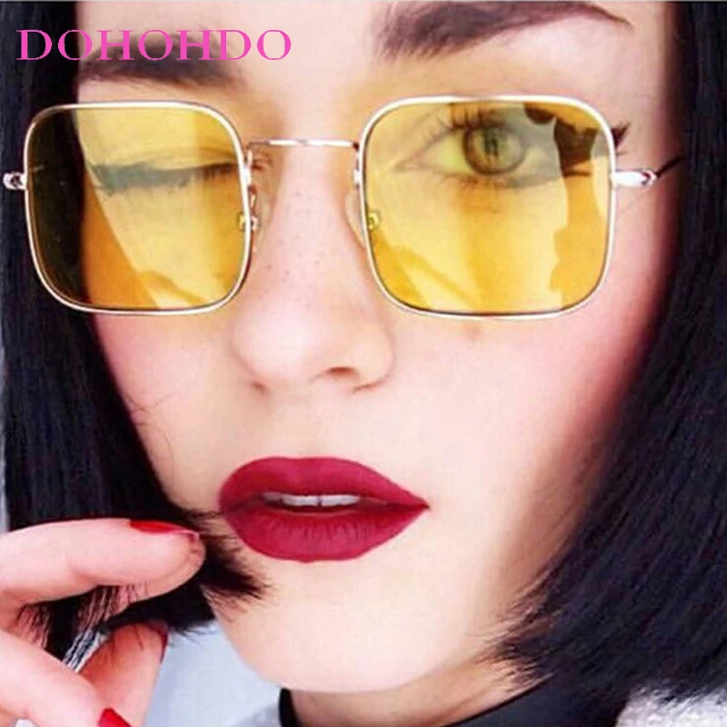 

Metal Small Square Women Man Sunglasses Fashion Luxury Brand Designer Shades Driving Fishing Travel Sunglass Female UV400 Очки