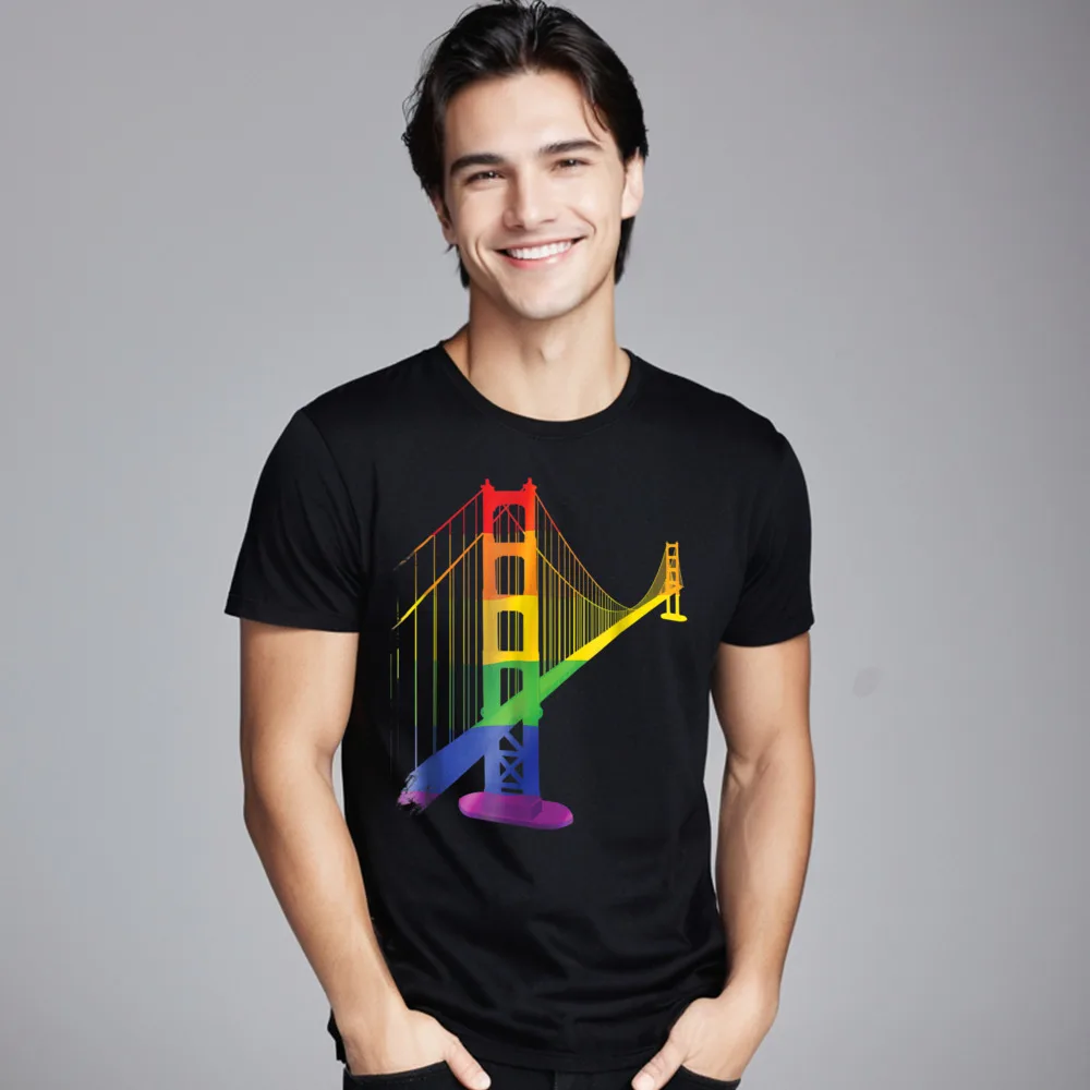 

LGBT T shirt Pride Rainbow All Cotton Tees Husband Funny T-Shirt Letter Funky Crew Neck T Shirt Short Sleeve