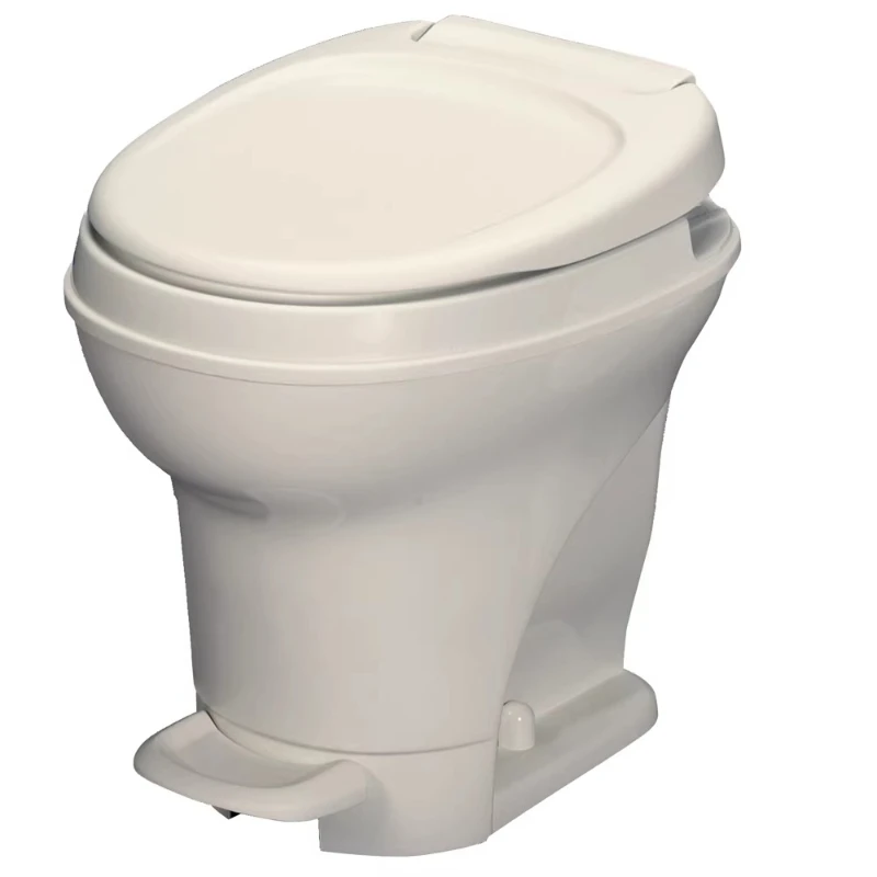 

Straight toilet, potty, pedal, RV, toilet seat, RV camp, flush toilet cart.