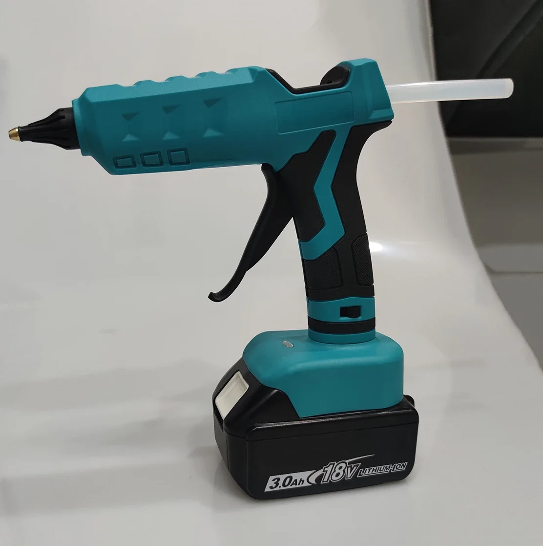 100W Cordless Hot Glue Gun W/ 10PCS 11mm Cola Varas Casa DIY Ferramenta Elétrica Reparação de Calor Compatível Makita 18V LXT Bateria