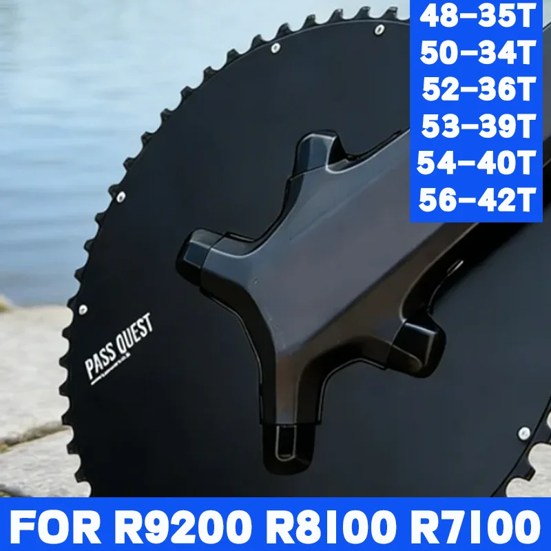 

Star Bcd 110 Chainring 110bcd 4 Arm 2x Chainring Aero For Shimano 105 R7100 Dura Ace 9200 Ultegra R8100 Tray Crowns 52 36 54/40