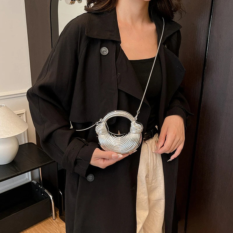 حقيبة كتف أنيقة للنساء من الجلد بتصميم كلاسيكي أنيق، حقيبة يد كروس فاخرة للنزهات اليومية الحديثة