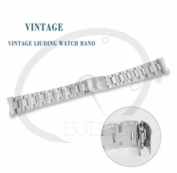 20mm 316L Stainless Steel Rivet Curved End Screws Oyster Watch Band Strap Bracelet Fit For RLX Watch