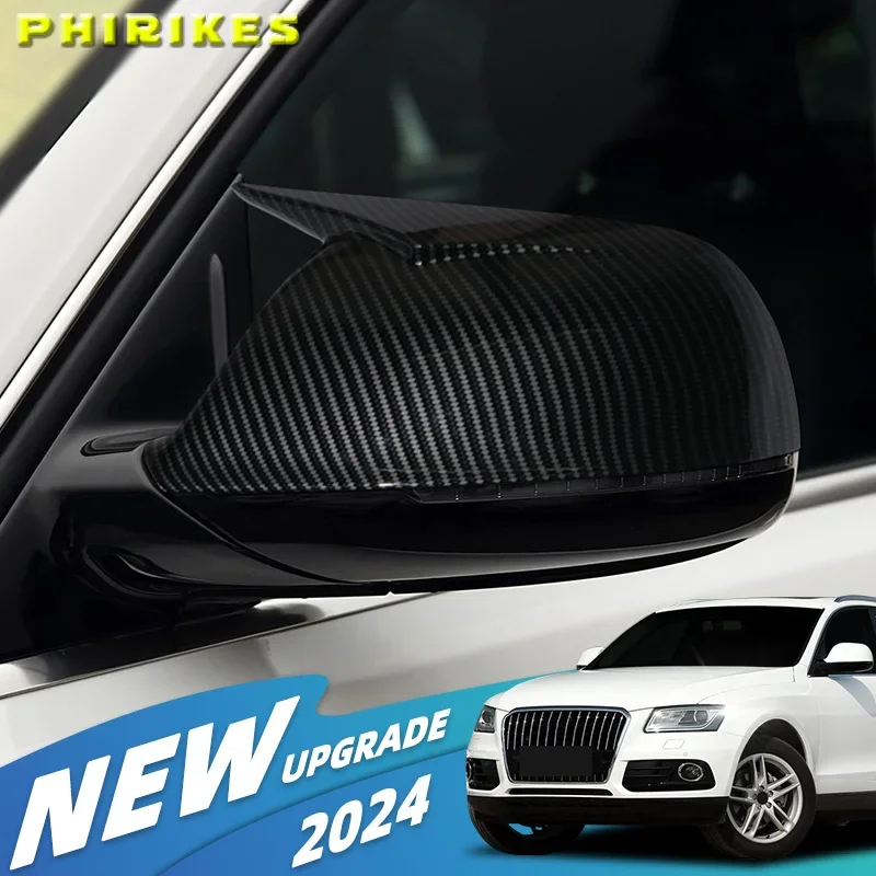 For Audi Q5 8R Q7 4L SQ5 2009-2016  black side rearview mirror cover mirror shell with glossy surface