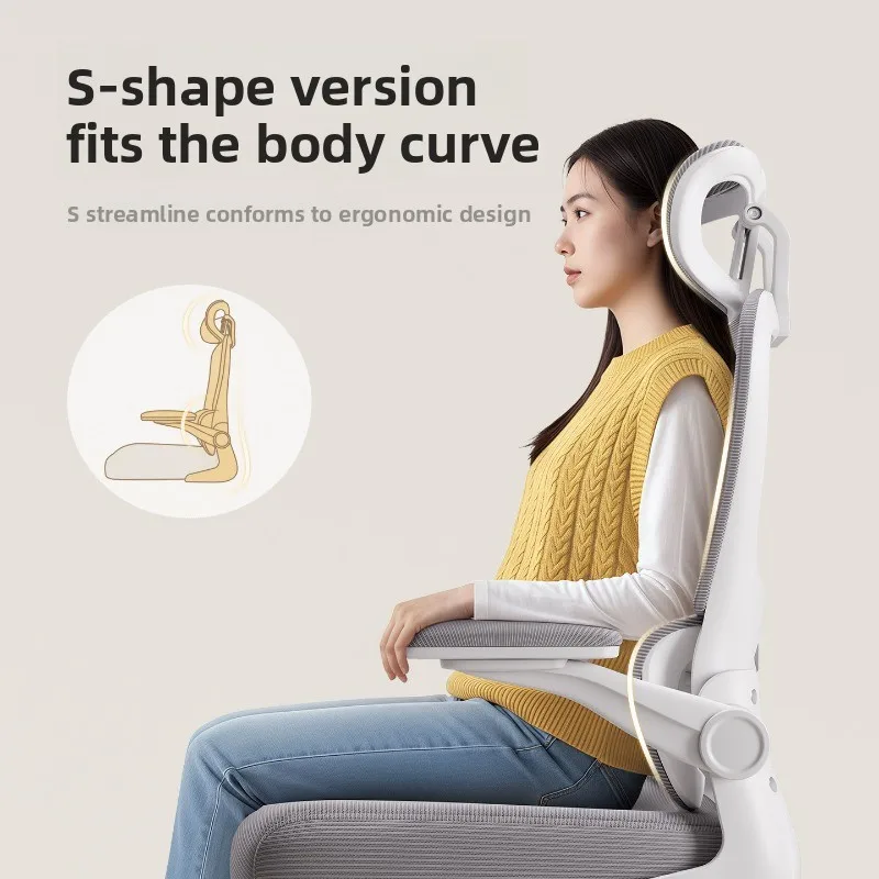 Human Body Engineering Office Chair Rotate Lift Computer Chair Household Comfortable Wheel Backrest