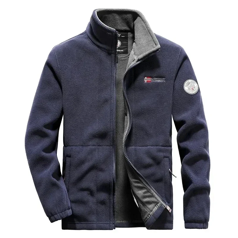 Polar Fleece Jacket Men Norway Outdoors Military Softshell Hiking Outdoor Army Jacket Thicken Thermal Fleece Tactical Sport Coat