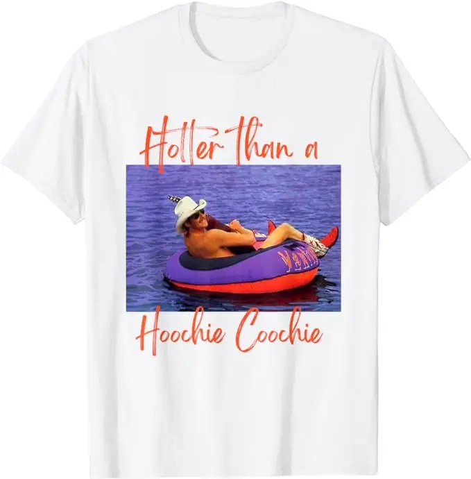 Hotter Than A Hoochie Coochie Apparel T-Shirt Humor Funny Graduates Tee Novelty Gift Summer Fashion Vaction Short Sleeve Blouses