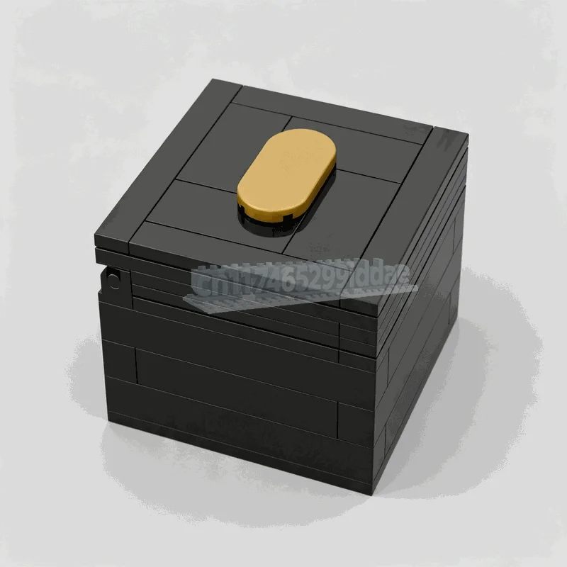 46PCS Black Magic Wand Storage Box Building Blocks Secret Compartment Display Case Creative DIY Assembly Desktop Collection Gift