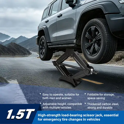 2.5T 1.5T car jacks 2 in 1 Manual Lift Jack Car Repair Tool Lifting Tool with Labor-saving Ratchet Wrench Foldable Jack for Car