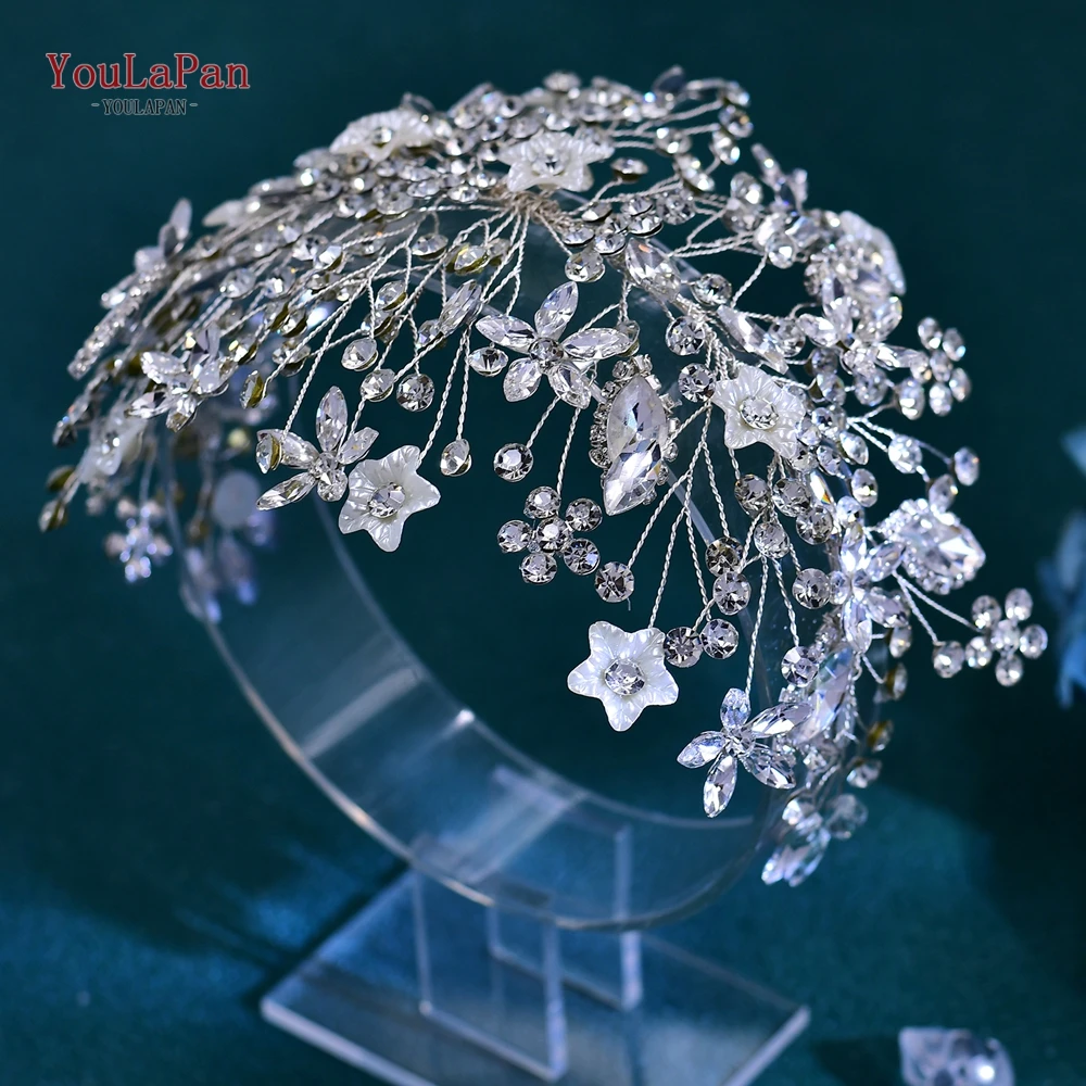 YouLaPan Wedding Hair Band Bridal Rhinestone Flower Headpiece Shining Headwear Hair Accessories Hair Decoration For Girl HP677 ﻿