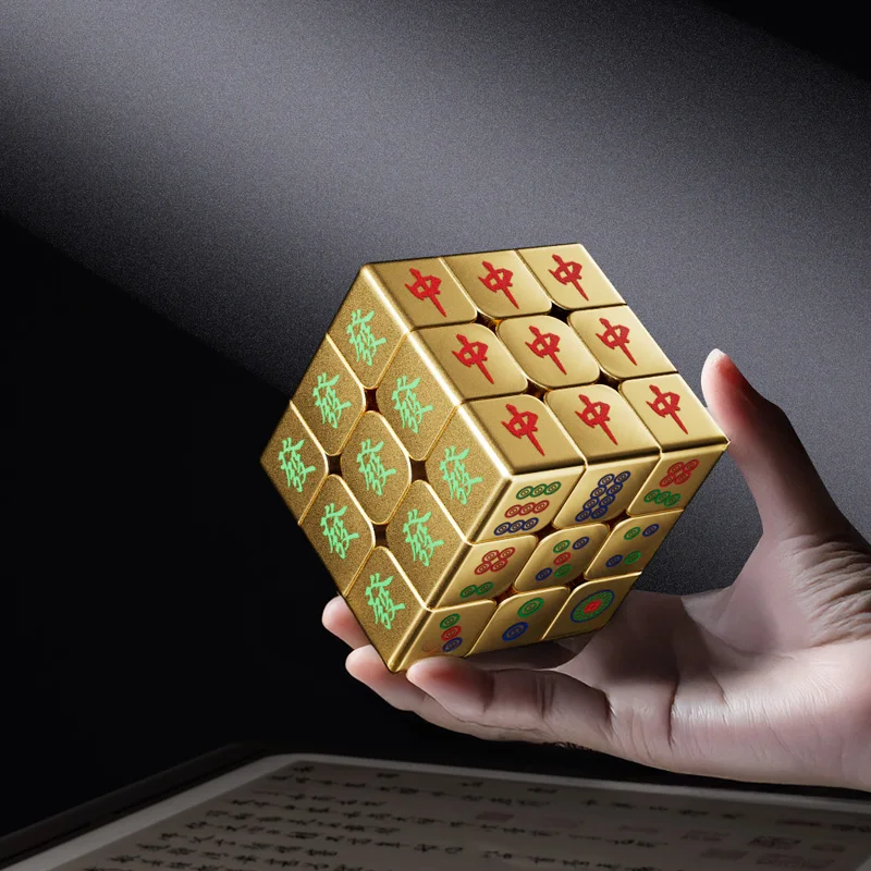 Zcube doré Mahjong 3X3 Cube magnétique Transparent Cube de vitesse professionnel Puzzle jouets enfants cadeau Magico Cubo