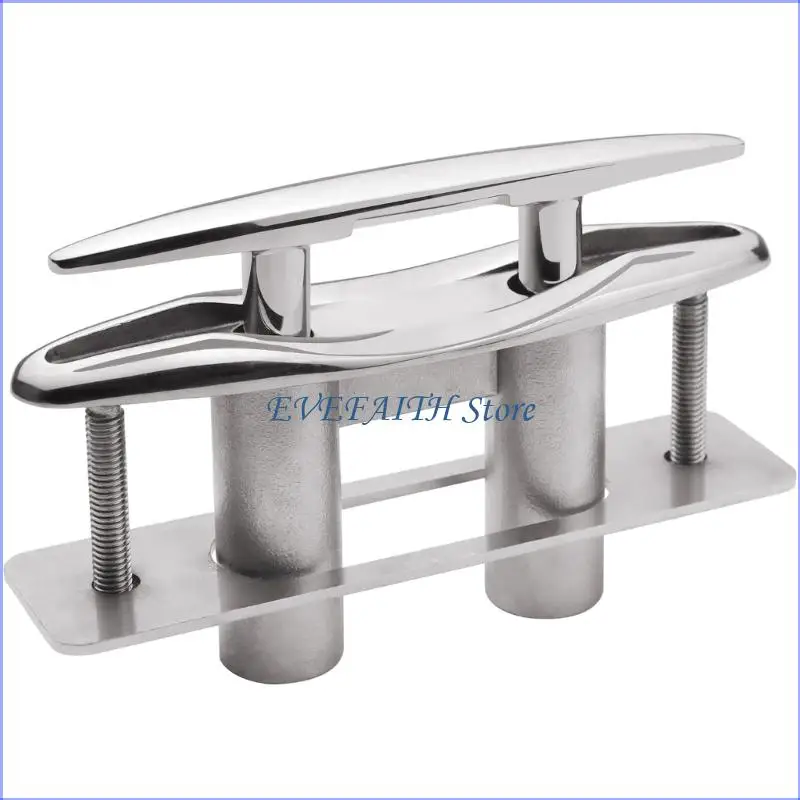 

124B 316 Stainless Flush Mount Deck Cleats Lift with Backing Plate Heavy Duty Cleat