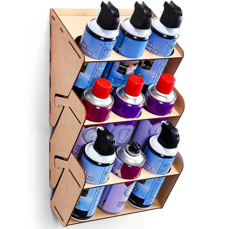 

Aerosol Can Holder Paint Rack Organizer 3-Layer Paint Bottle Organizer Large Capacity Paint Bottle Organizer For Aerosol Cans