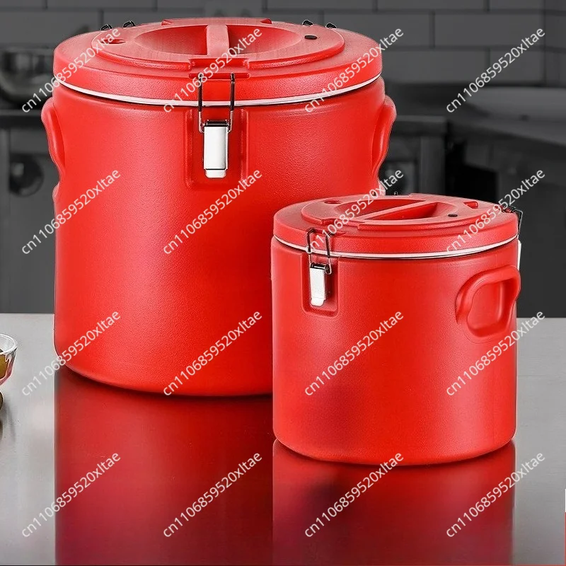 ​304 Stainless Steel Insulated Food Jar, Large Capacity Rice Soup Thermos Container for Commercial Kitchen Stall