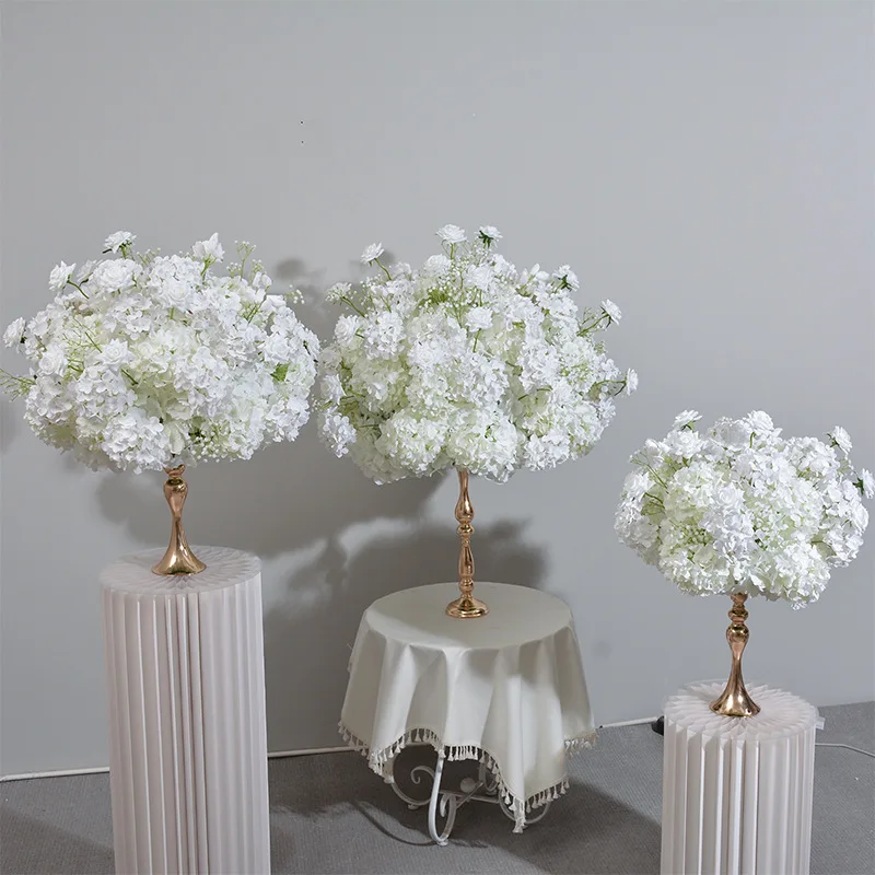 White Artificial Orchid Flower Ball Wedding Table Centerpiece Decor Floral Scene Layout Window Display Road Leads Props