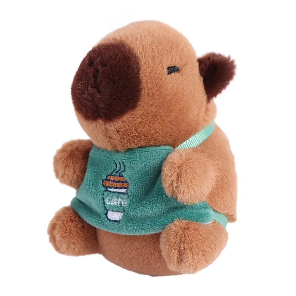 PP Cotton Capybara Keychain Plush Stuffed Fluffy Capybara Plush Pendant Ins Soft Capybara Plush Doll Toys Home Party Decor