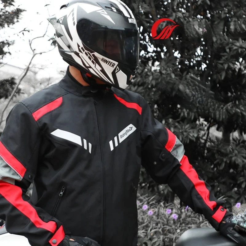 

Reflective Motorbike Riding Armor Coat Waterproof Warm with Protector Thermal Liner for Men Women - Top Rated Winter Gear JK-77