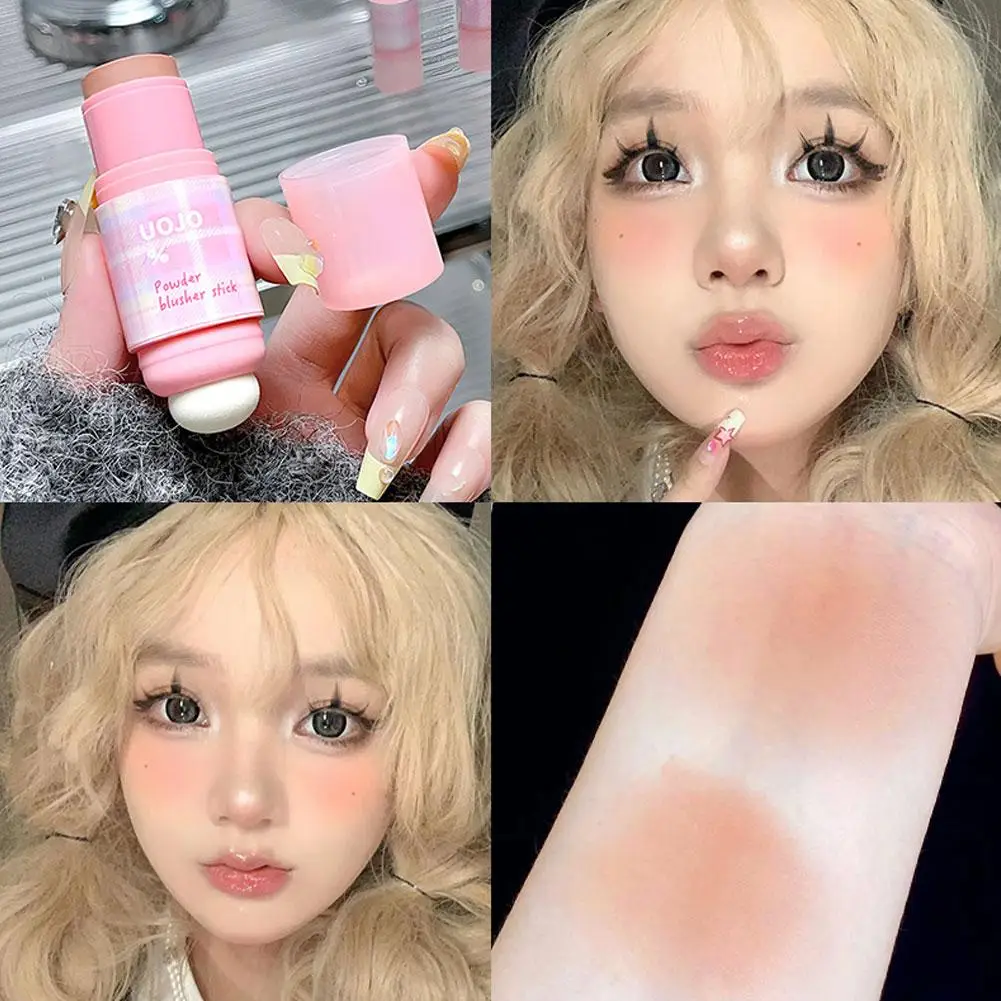 Monochrome Cute Blusher Stick Cream Smooth Cheek Tint Blush Nude Brightening Blusher Powder Face Shadow Natural Contouring M8v2