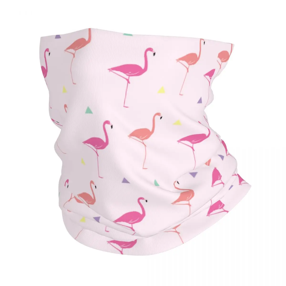 Flamingo Bird Animal Pink Bandana Neck Gaiter Printed Balaclavas Face Scarf Multifunctional Cycling Running for Men Women Winter