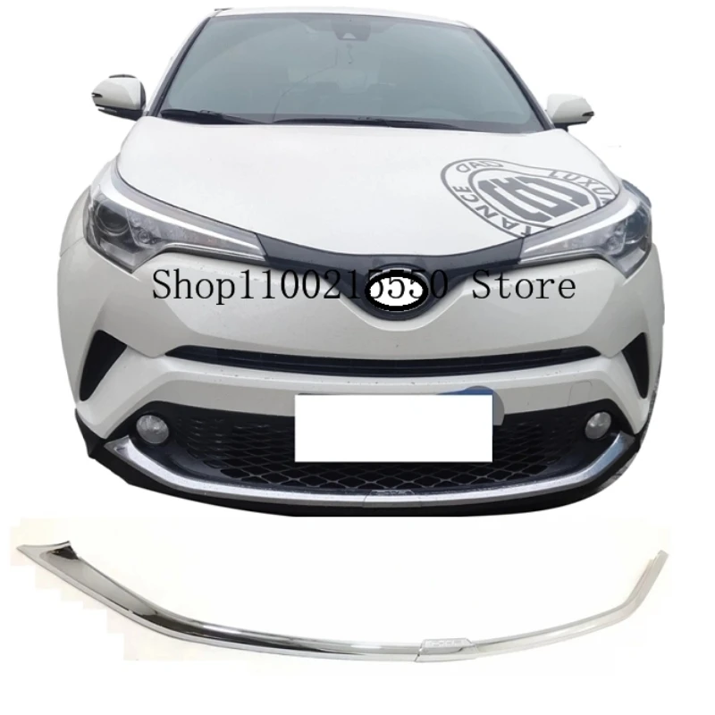Dla Toyota C-HR CHR 2017 2018 2019 2020 2021 Pokrowiec na samochód Zderzak z włókna węglowego Silnik ABS Chromowane wykończenie Przednia rama Krawędź lampy