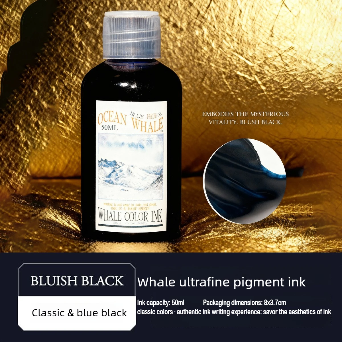 

Banmi Whale Series Fountain Pen Ink 50ml Smooth Writing Nano-grade Non-carbon for JINHAO School Office Supplies Stationery