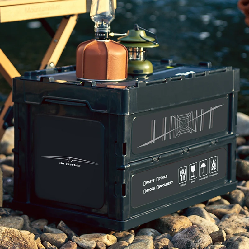 

UFORU Outdoor Camping Storage Box - Car Trunk Organizer, Multifunctional Folding Large Capacity Plastic Container for Camping
