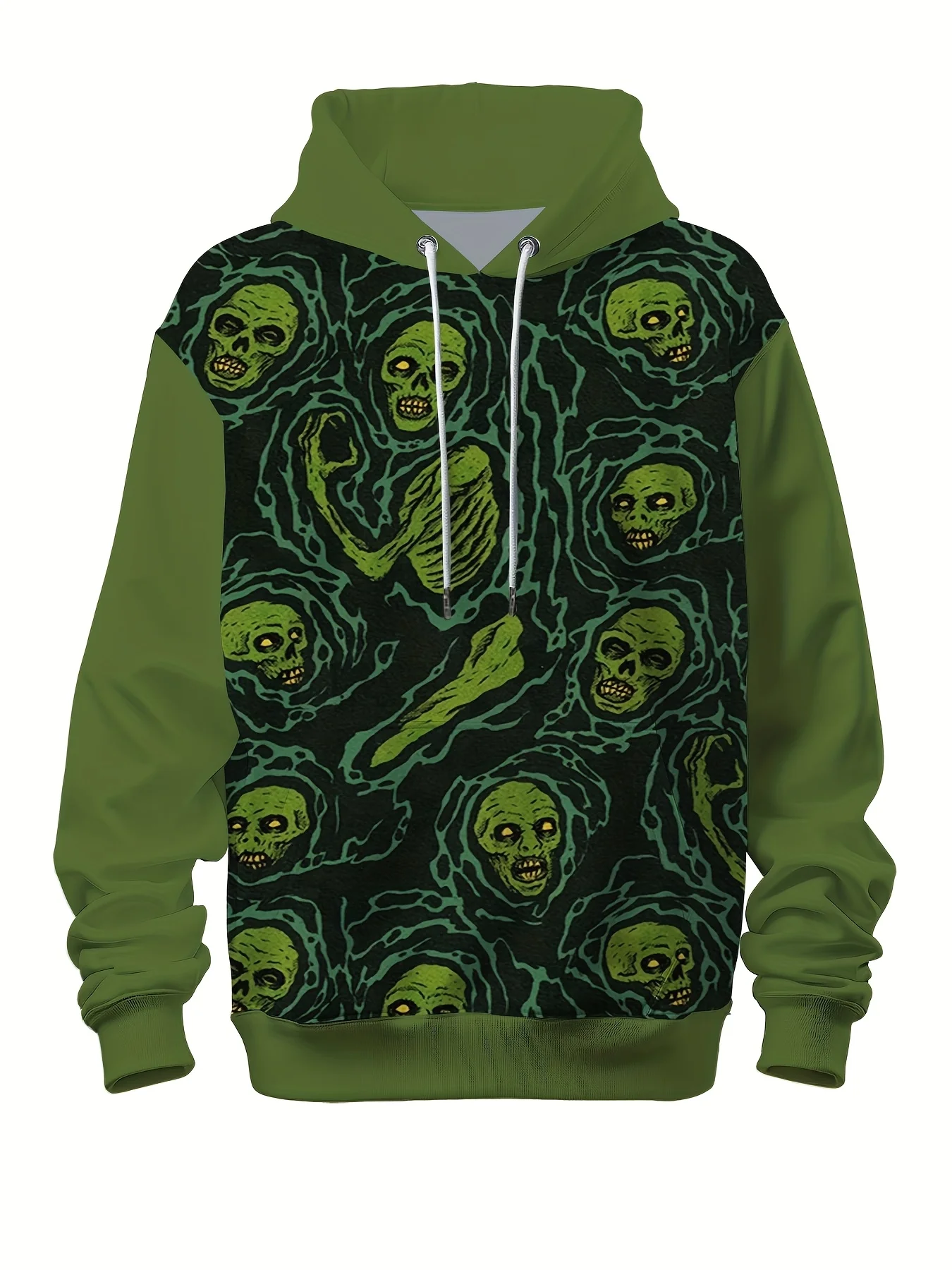 

Autumn Winter Funny 3D Horror Skull Pattern Printed Men's Hoodie Outdoor Casual Fashion Polyester Breathable Men Clothing Tops